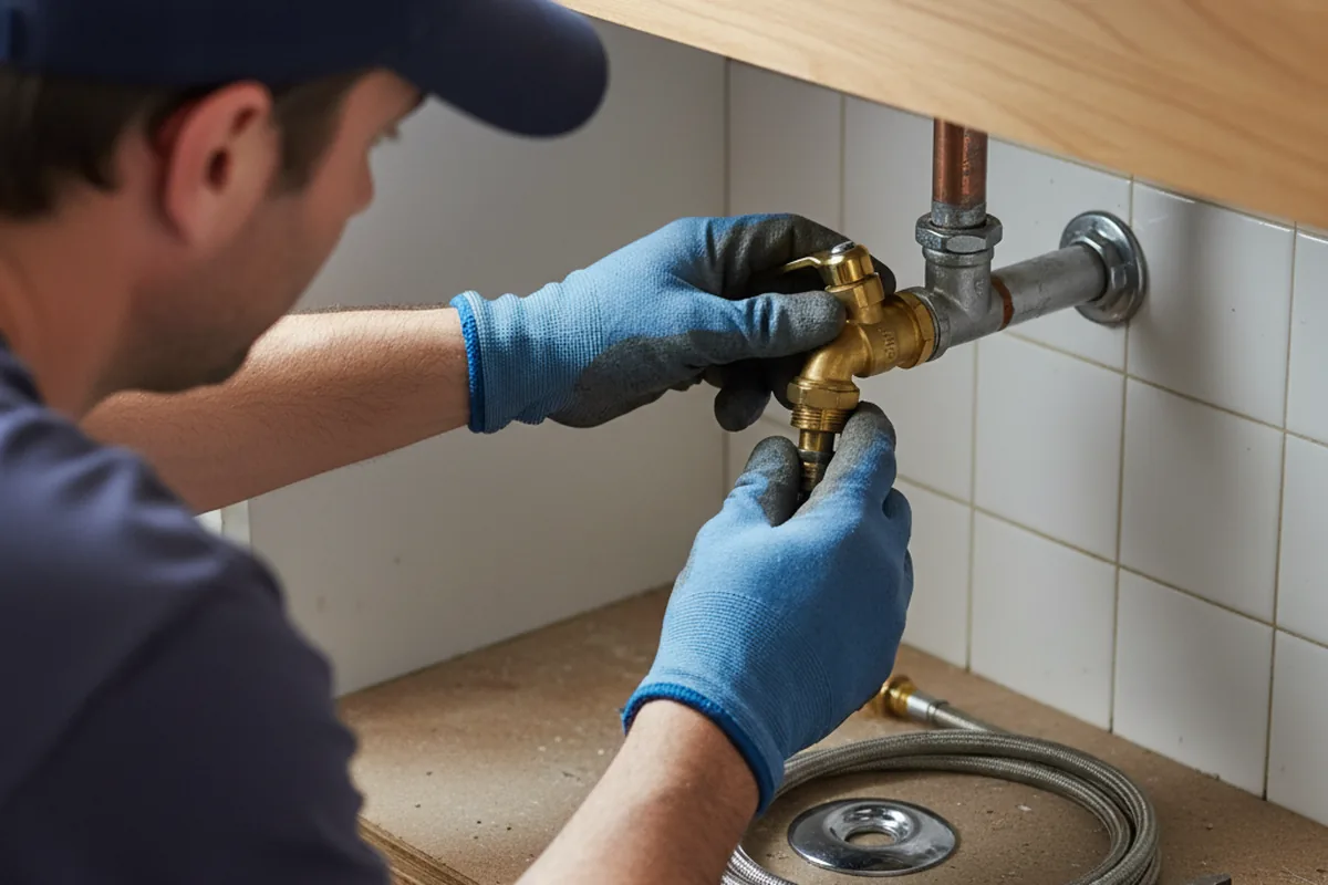 Shutoff valve and fitting work during Emergency Plumbing in Chichester